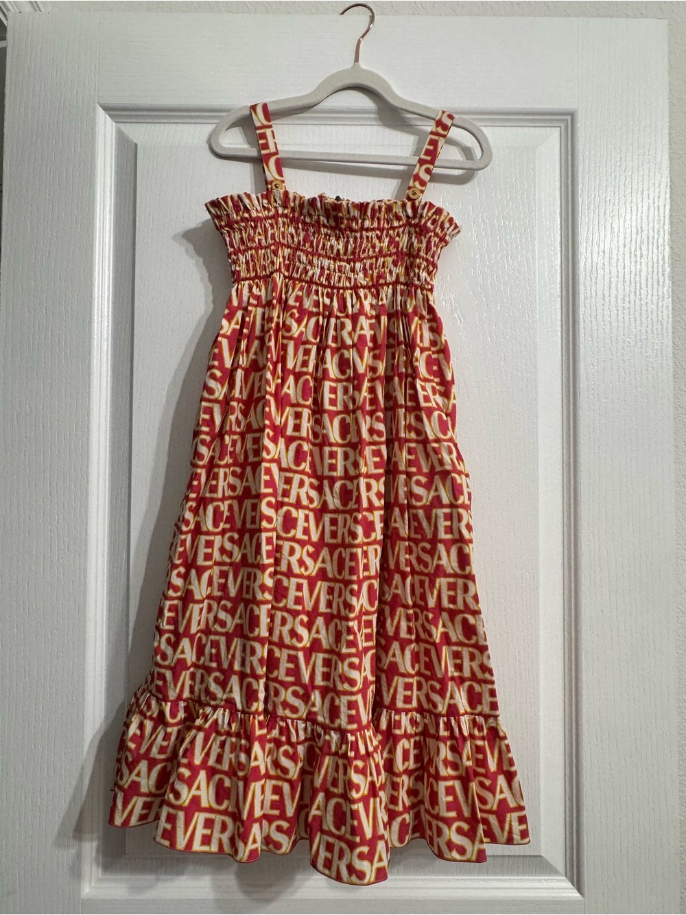 Authentic Versace Kids Allover Logo Dress – Girls Size 8 / 8A